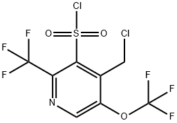 4-(Chloromethyl)-5-(trifluoromethoxy)-2-(trifluoromethyl)pyridine-3-sulfonyl chloride Structure