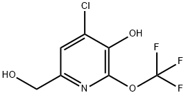 4-Chloro-3-hydroxy-2-(trifluoromethoxy)pyridine-6-methanol Structure