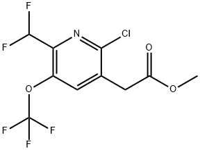 Methyl 2-chloro-6-(difluoromethyl)-5-(trifluoromethoxy)pyridine-3-acetate Structure