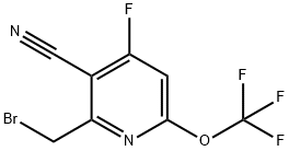 2-(Bromomethyl)-3-cyano-4-fluoro-6-(trifluoromethoxy)pyridine Structure