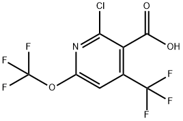 2-Chloro-6-(trifluoromethoxy)-4-(trifluoromethyl)pyridine-3-carboxylic acid Structure