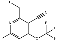 3-Cyano-2-(fluoromethyl)-6-iodo-4-(trifluoromethoxy)pyridine Structure