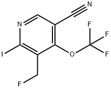 5-Cyano-3-(fluoromethyl)-2-iodo-4-(trifluoromethoxy)pyridine Structure