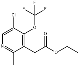 Ethyl 5-chloro-2-methyl-4-(trifluoromethoxy)pyridine-3-acetate Structure