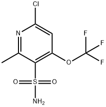 6-Chloro-2-methyl-4-(trifluoromethoxy)pyridine-3-sulfonamide Structure