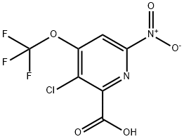 3-Chloro-6-nitro-4-(trifluoromethoxy)pyridine-2-carboxylic acid Structure