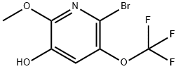 2-Bromo-5-hydroxy-6-methoxy-3-(trifluoromethoxy)pyridine Structure