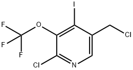 2-Chloro-5-(chloromethyl)-4-iodo-3-(trifluoromethoxy)pyridine Structure