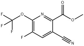 Methyl 3-cyano-5-fluoro-6-(trifluoromethoxy)pyridine-2-carboxylate Structure