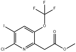 Methyl 2-chloro-3-iodo-5-(trifluoromethoxy)pyridine-6-acetate Structure