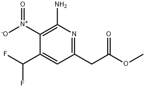 Methyl 2-amino-4-(difluoromethyl)-3-nitropyridine-6-acetate Structure