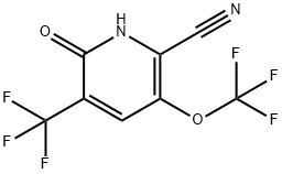 2-Cyano-6-hydroxy-3-(trifluoromethoxy)-5-(trifluoromethyl)pyridine Structure