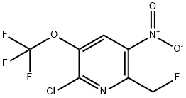 2-Chloro-6-(fluoromethyl)-5-nitro-3-(trifluoromethoxy)pyridine Structure