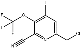 6-(Chloromethyl)-2-cyano-4-iodo-3-(trifluoromethoxy)pyridine Structure