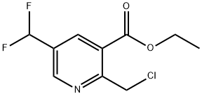 Ethyl 2-(chloromethyl)-5-(difluoromethyl)pyridine-3-carboxylate Structure