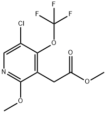 Methyl 5-chloro-2-methoxy-4-(trifluoromethoxy)pyridine-3-acetate Structure