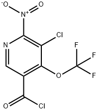 3-Chloro-2-nitro-4-(trifluoromethoxy)pyridine-5-carbonyl chloride Structure