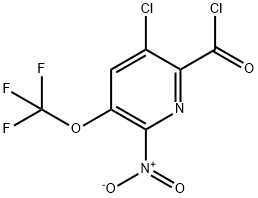 5-Chloro-2-nitro-3-(trifluoromethoxy)pyridine-6-carbonyl chloride Structure