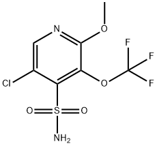 5-Chloro-2-methoxy-3-(trifluoromethoxy)pyridine-4-sulfonamide Structure