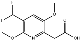 3-(Difluoromethyl)-2,5-dimethoxypyridine-6-acetic acid Structure