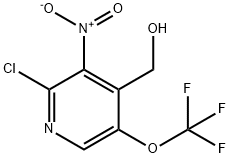 2-Chloro-3-nitro-5-(trifluoromethoxy)pyridine-4-methanol Structure