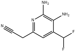 2,3-Diamino-4-(difluoromethyl)pyridine-6-acetonitrile Structure