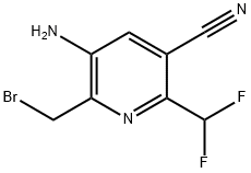 3-Amino-2-(bromomethyl)-5-cyano-6-(difluoromethyl)pyridine Structure