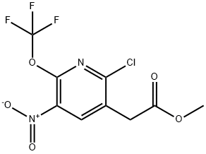 Methyl 2-chloro-5-nitro-6-(trifluoromethoxy)pyridine-3-acetate Structure