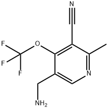 5-(Aminomethyl)-3-cyano-2-methyl-4-(trifluoromethoxy)pyridine Structure