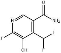 4-(Difluoromethyl)-2-fluoro-3-hydroxypyridine-5-carboxamide Structure