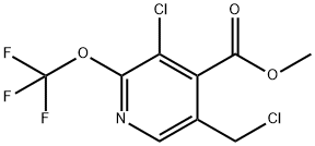 Methyl 3-chloro-5-(chloromethyl)-2-(trifluoromethoxy)pyridine-4-carboxylate Structure