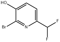 3-Pyridinol, 2-bromo-6-(difluoromethyl)- Structure