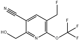 3-Cyano-5-(fluoromethyl)-6-(trifluoromethoxy)pyridine-2-methanol Structure