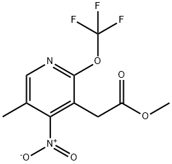 Methyl 5-methyl-4-nitro-2-(trifluoromethoxy)pyridine-3-acetate Structure