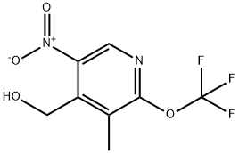 3-Methyl-5-nitro-2-(trifluoromethoxy)pyridine-4-methanol Structure