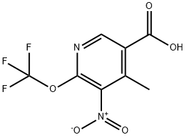 4-Methyl-3-nitro-2-(trifluoromethoxy)pyridine-5-carboxylic acid Structure