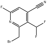 2-(Bromomethyl)-4-cyano-3-(difluoromethyl)-6-fluoropyridine Structure