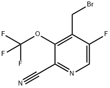 4-(Bromomethyl)-2-cyano-5-fluoro-3-(trifluoromethoxy)pyridine Structure