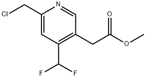 Methyl 2-(chloromethyl)-4-(difluoromethyl)pyridine-5-acetate Structure