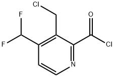 3-(Chloromethyl)-4-(difluoromethyl)pyridine-2-carbonyl chloride Structure