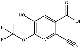 2-Cyano-5-hydroxy-6-(trifluoromethoxy)pyridine-3-carboxylic acid Structure