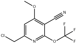 6-(Chloromethyl)-3-cyano-4-methoxy-2-(trifluoromethoxy)pyridine Structure