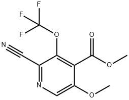 Methyl 2-cyano-5-methoxy-3-(trifluoromethoxy)pyridine-4-carboxylate Structure