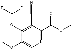 Methyl 3-cyano-5-methoxy-4-(trifluoromethoxy)pyridine-2-carboxylate Structure