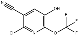 2-Chloro-3-cyano-5-hydroxy-6-(trifluoromethoxy)pyridine 구조식 이미지