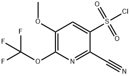 2-Cyano-5-methoxy-6-(trifluoromethoxy)pyridine-3-sulfonyl chloride Structure