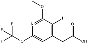 3-Iodo-2-methoxy-6-(trifluoromethoxy)pyridine-4-acetic acid Structure