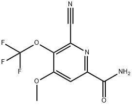 2-Cyano-4-methoxy-3-(trifluoromethoxy)pyridine-6-carboxamide Structure