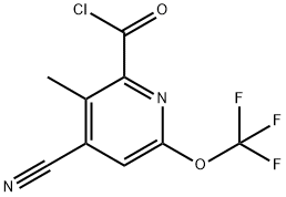 4-Cyano-3-methyl-6-(trifluoromethoxy)pyridine-2-carbonyl chloride Structure