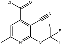 3-Cyano-6-methyl-2-(trifluoromethoxy)pyridine-4-carbonyl chloride Structure